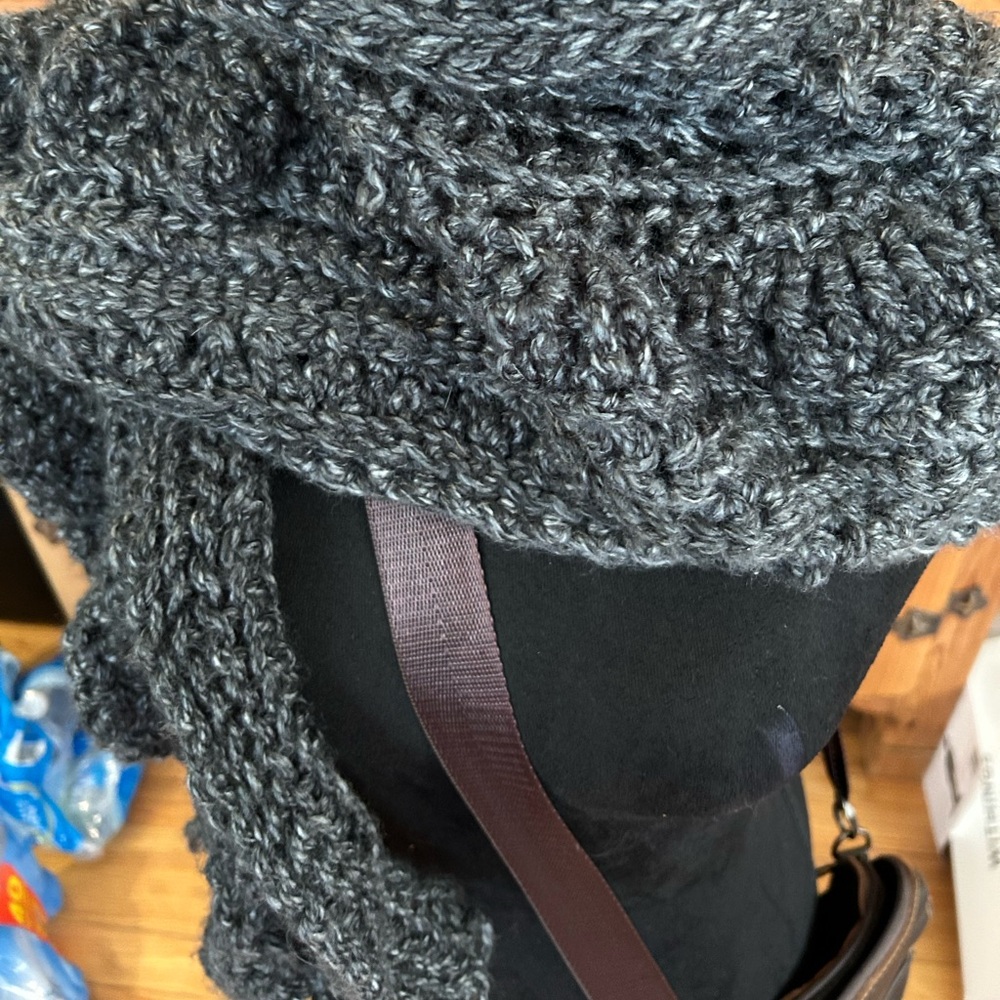 Gray Crochet Scarf/Wrap (Handmade)
